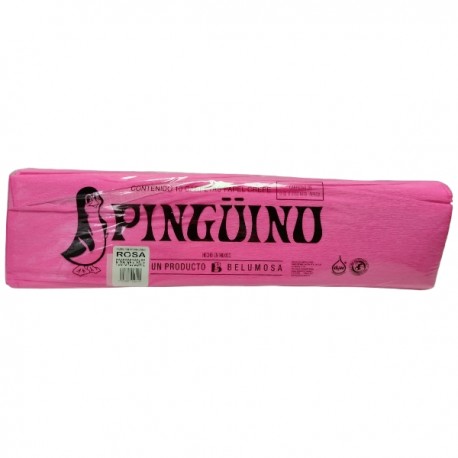 PAPEL CREPE PINGUINO ROSA FOSFORECENTE 46 /25