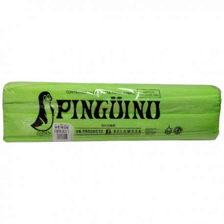 PAPEL CREPE PINGUINO VERDE FOSFORECENTE 44 /25