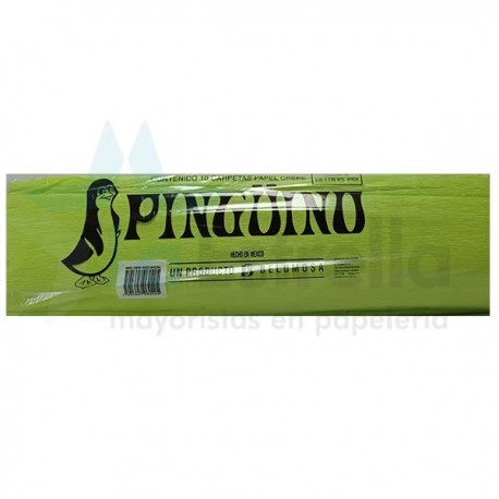 PAPEL CREPE PINGUINO VERDE MANZANA 40 /25