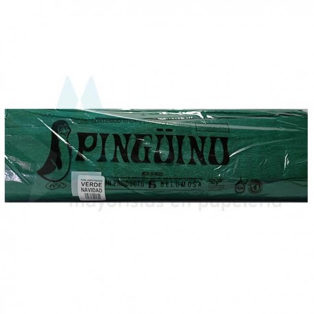 PAPEL CREPE PINGUINO VERDE NAVIDAD 35 /25