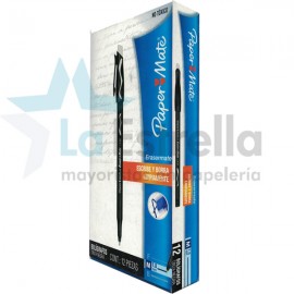 BOLIGRAFO BORRABLE ERASER MATE NEGRA /12