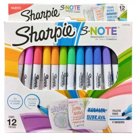MARCATEXTOS SHARPIE PASTEL C/12 COL. SURTIDOS