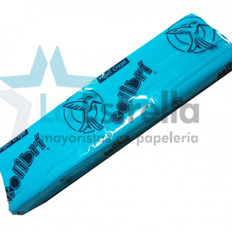 PAPEL CREPE COLIBRI AZUL TURQUESA 27