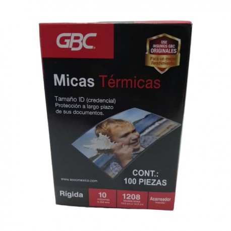 MICA TERMICA GBC 10 mls 10 x 14.5 CM /6 1208