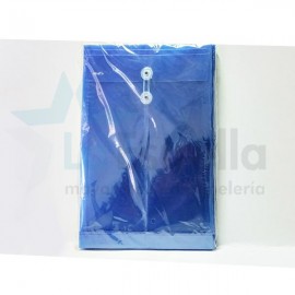 SOBRE PLASTICO ATIENZA C/HILO T/ESQUELA AZUL UF472 /5