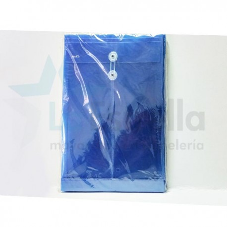 SOBRE PLASTICO ATIENZA C/HILO T/ESQUELA AZUL UF472 /5