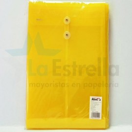 SOBRE PLASTICO ATIENZA C/HILO T/O AMARILLO UF119 /5