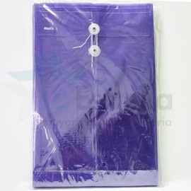 SOBRE PLASTICO ATIENZA C/HILO T/O PURPURA UF119 /5