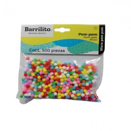 BOLITAS SUAVES MICRO POM POM C/500 PZAS PP500 /24 /72