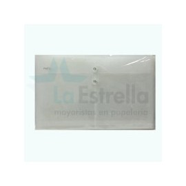SOBRE PLASTICO ATIENZA HORIZONTAL C/HILO T/C CRISTAL UF117 /5