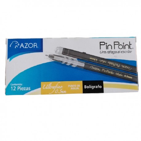 BOLIGRAFO AZOR P/U ULTRAFINO PIN POINT NEGRO 6840NE /30