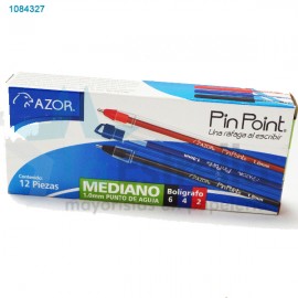 BOLIGRAFO AZOR PIN POINT COL. SURT. P/M 12 COLORES 6830CS /30