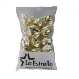 CASCABELES ORO No. 6 PAQUETE C/15 PIEZAS 1.5 CM.