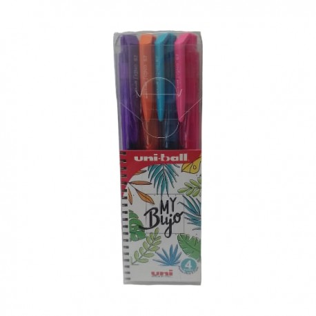 BOLIGRAFO GEL SIGNO CARTERA CON 4 PIEZAS COLORES SURTIDOS  0.7 MM /12