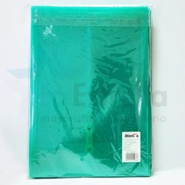 SOBRE PLASTICO ATIENZA C/HILO T/C VERDE UF118 /5
