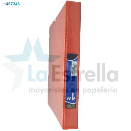 CARPETA T/C KINERA PANORAMA NARANJA 1PULG HERRAJE O 9101NA /24