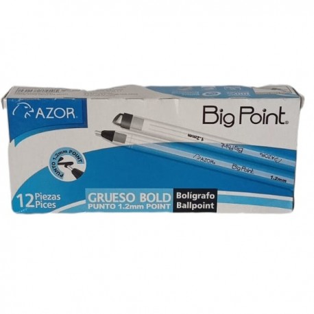 BOLIGRAFO AZOR BIG POINT NEGRO 1.2 MM 6880NE /30