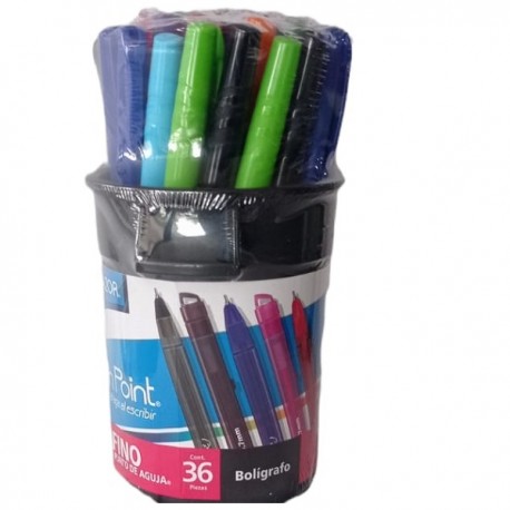 BOLIGRAFO AZOR P/F PIN POINT BOTE C/36 PIEZAS /6