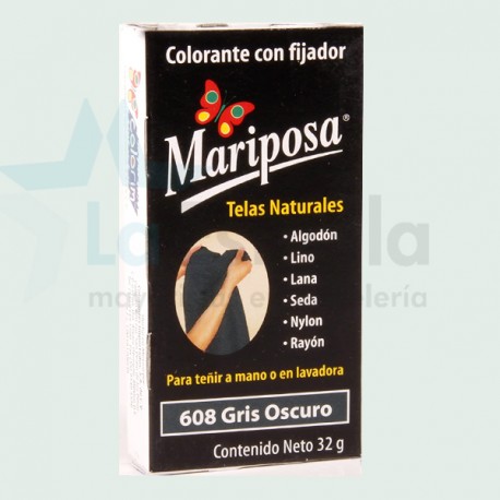 COLORANTE MARIPOSA EN PASTILLA GRIS OBSCURO 608 / 100