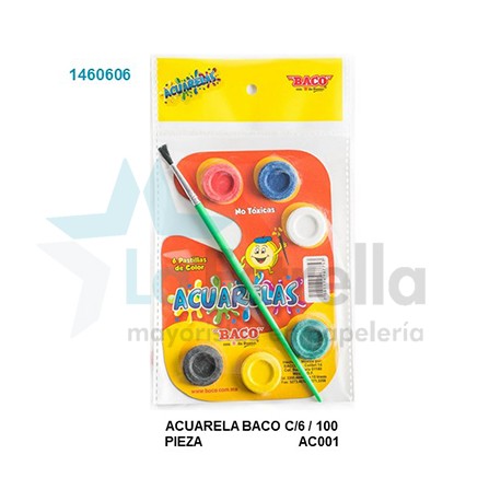 ACUARELA BACO C/6 /100
