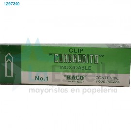 CLIP BACO CUADRADITO INOXIDABLE  1 / 100